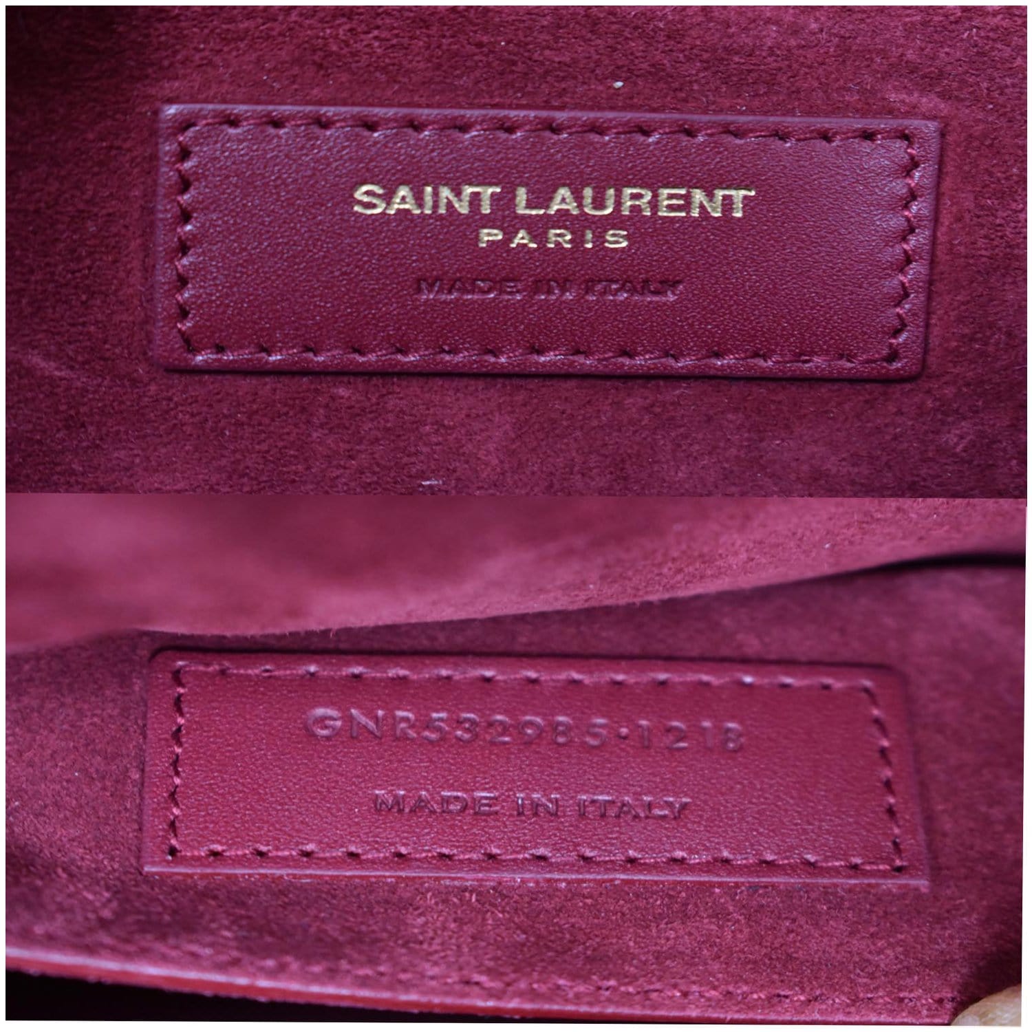 Saint Laurent - Authenticated Betty Handbag - Leather Burgundy Plain for Women, Very Good Condition