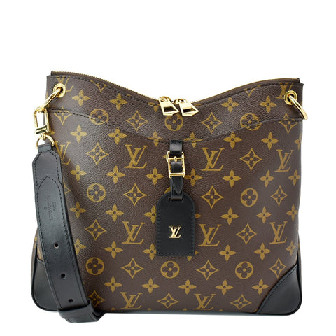 LOUIS VUITTON Odeon NM MM Monogram Shoulder Bag Black/Brown