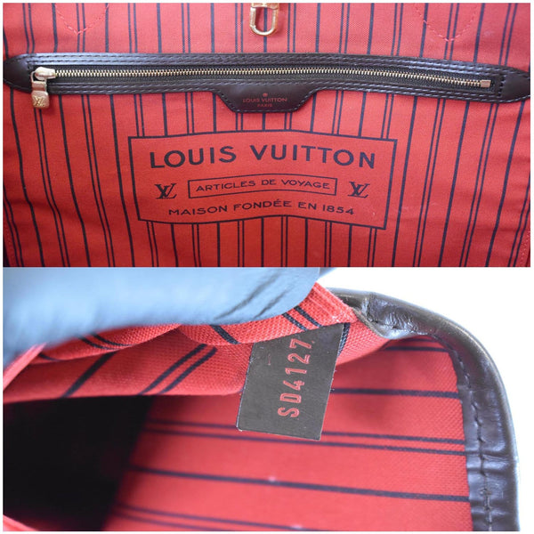 Louis Vuittton Neverfull GM Damier Ebene Shoulder Bag - item code SD4127
