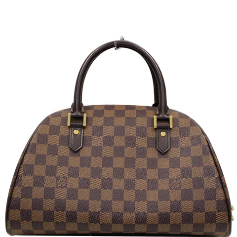 LOUIS VUITTON Ribera MM Damier Ebene Satchel Bag Brown