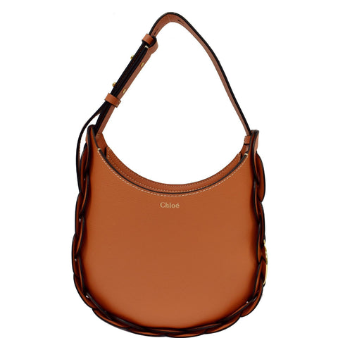 CHLOE Darryl Small Grain Leather Hobo/Shoulder Bag Orange - 25% OFF
