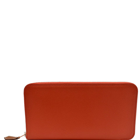 HERMES Silk'In Classique Epsom Leather Long Wallet Capucine-15% OFF