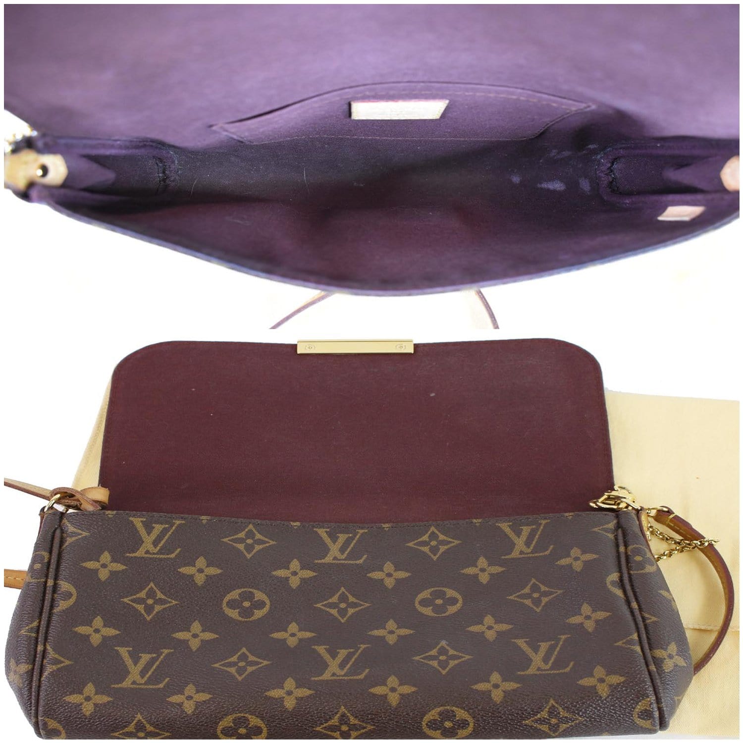 Favorite cloth crossbody bag Louis Vuitton Brown in Cloth - 24219408