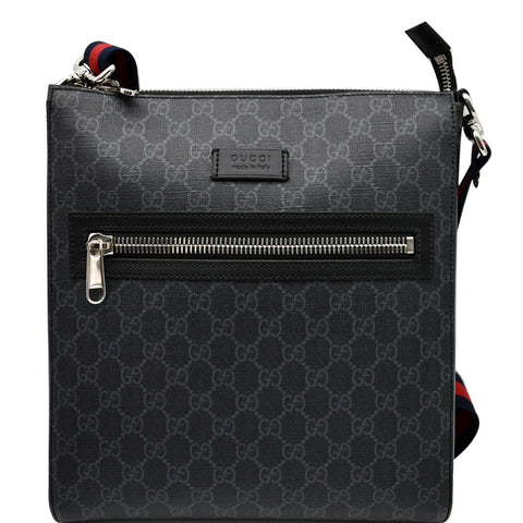 GUCCI GG Supreme Square Messenger Bag Black 474137