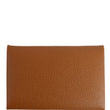 HERMES Calvi Epsom leather Card Holder Brown