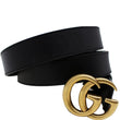 Gucci Double G Buckle Leather Belt Black Size 100.40