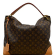 LOUIS VUITTON Berri MM Monogram Canvas Hobo Bag Brown