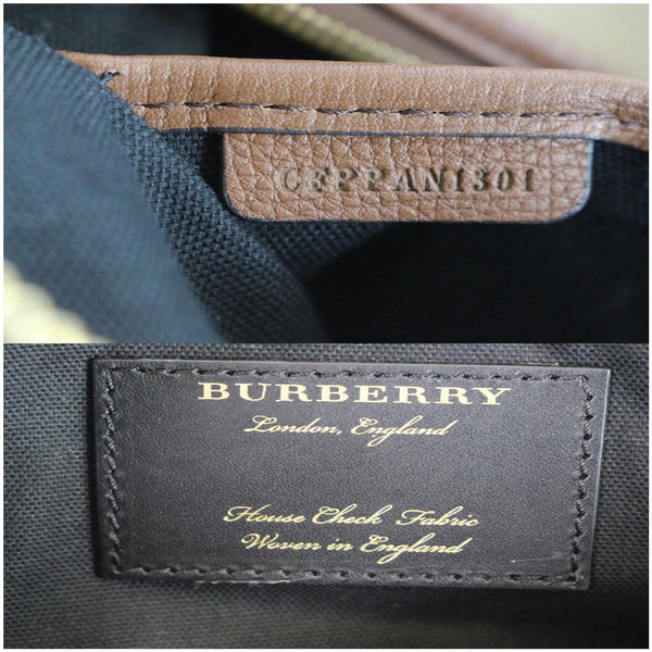 BURBERRY Abingdon Derby House Check Leather Crossbody Bag