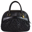 LOUIS VUITTON Mizi Vienna Monogram Leather Satchel Bag Black