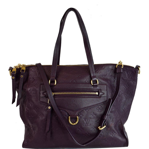 LOUIS VUITTON Lumineuse PM Monogram Empreinte Leather Shoulder Bag Plum