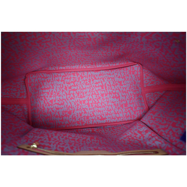 Louis Vuitton Neverfull GM Monogram Graffiti Tote Bag Pink interior