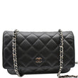 CHANEL WOC Lambskin Leather Chain Crossbody Bag Black