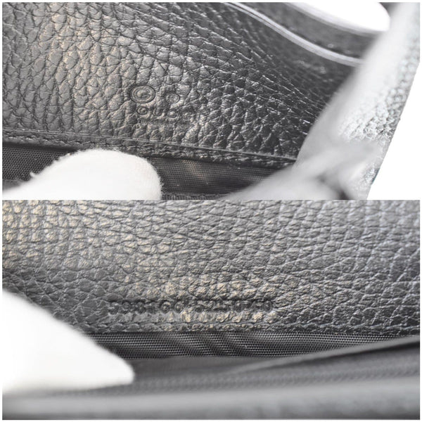 GUCCI GG Interlocking Continental Leather Wallet Black 598166