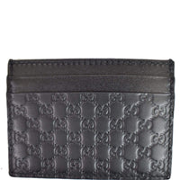 GUCCI  Microguccissima Card Case Black 476010