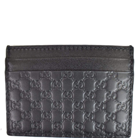 GUCCI  Microguccissima Card Case Black 476010
