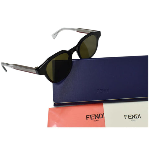 FENDI FF-M0070/S 0807/70 Black Sunglasses Brown Lens