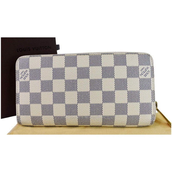 Louis Vuitton Damier Azur Zippy Long Wallet Women White - backside view