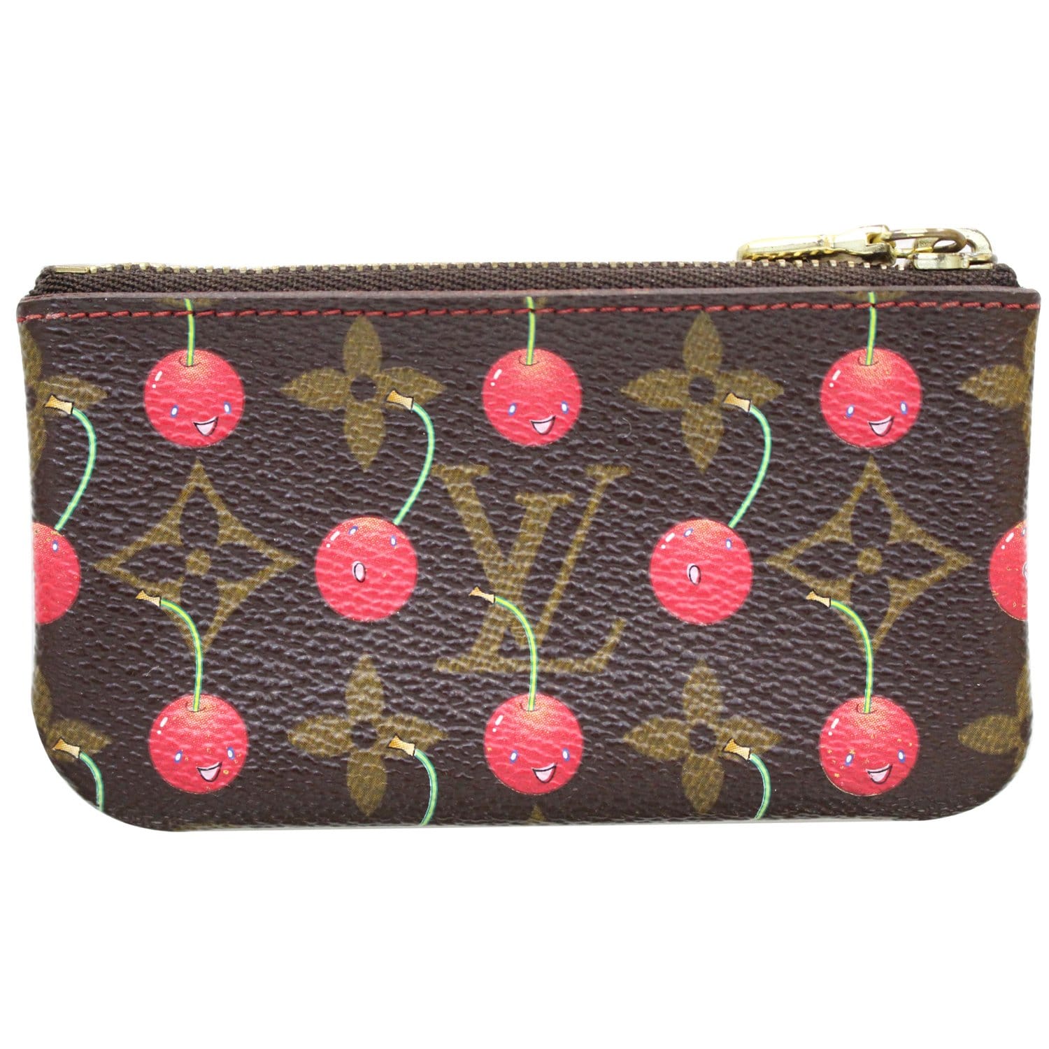 Louis Vuitton Monogram Cerises Cherry Zip Compact Wallet with Dust Bag & Box