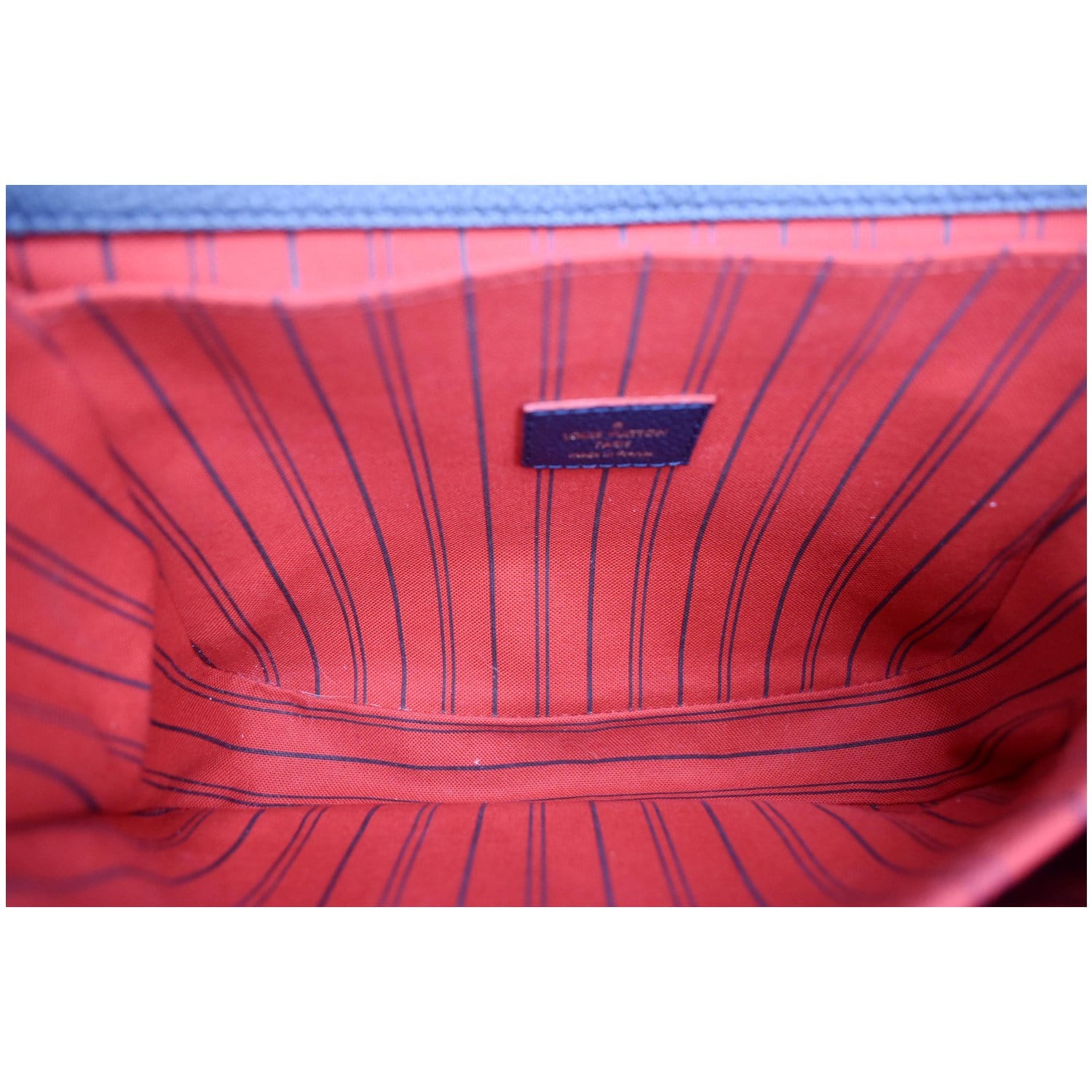 Louis Vuitton Monogram Empreinte Leather NéoNoé MM Navy and Red