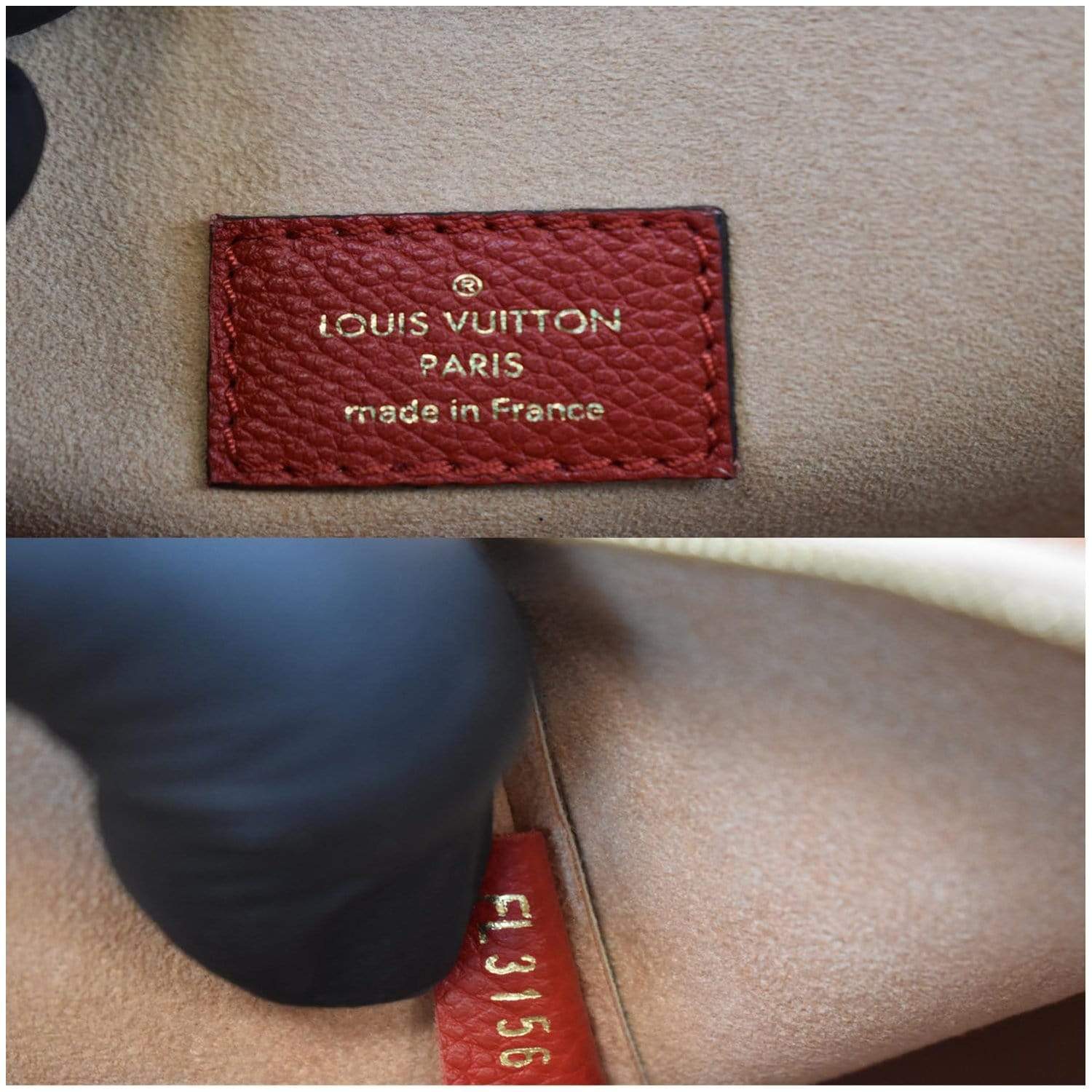 Louis Vuitton Monogram Flandrin two way bag red handles and trim COA
