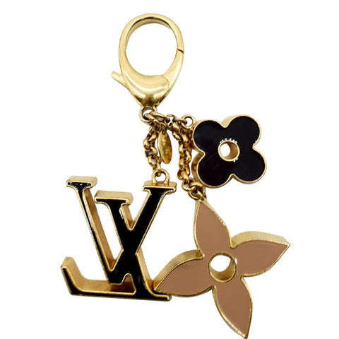 LOUIS VUITTON Fleur de Monogram Bag Charm Gold