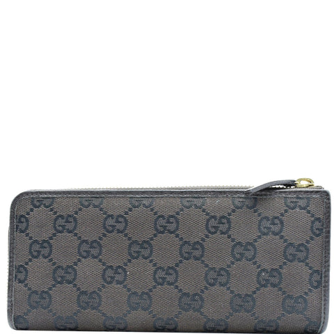 GUCCI GG Canvas Zip Around Wallet Brown 268917