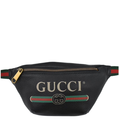 GUCCI Print Small Leather Belt Small Waist Bum Bag Black 527792 - 10% OFF