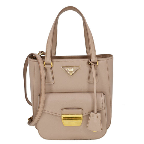 PRADA Lux Metropolis Saffiano Leather Tote Bag Cipria  - Hot Deals