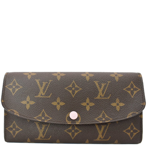 LOUIS VUITTON Emilie Monogram Canvas Wallet Rose Ballerine