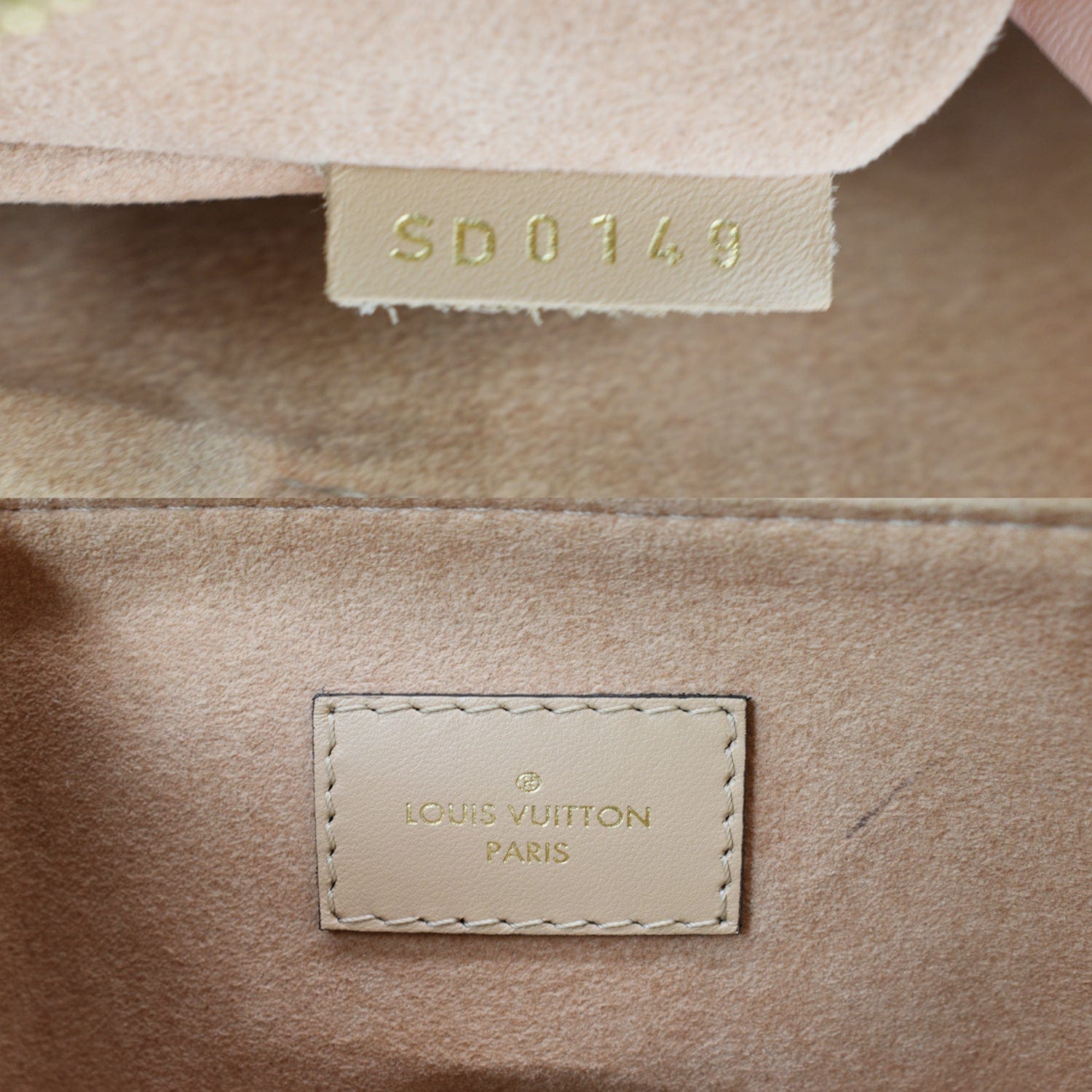 Louis Vuitton Neverfull Cream / Rose Empreinte Leather MM ref