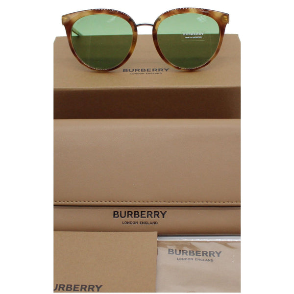BURBERRY BE4316-3900254 Havana Sunglasses Green Lens