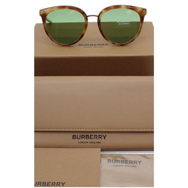 BURBERRY BE4316-3900254 Havana Sunglasses Green Lens