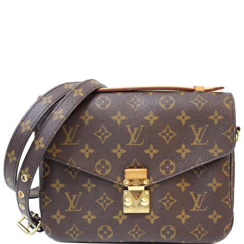 LOUIS VUITTON Metis Pochette Monogram Canvas Crossbody Bag Brown