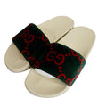 Gucci Logo Velvet Monogram Slide Sandal 577676