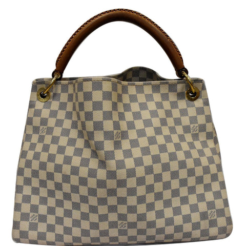 LOUIS VUITTON Artsy MM Damier Azur Hobo Bag White