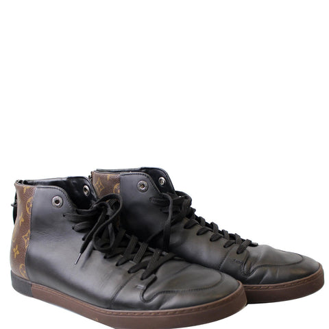 LOUIS VUITTON Line Up Monogram High Top Sneakers Black - 25% OFF