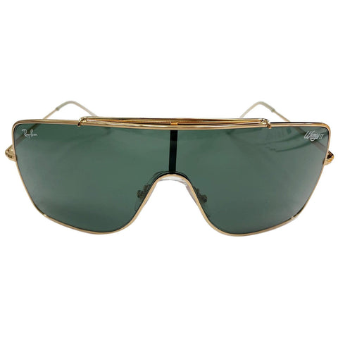 RAY-BAN RB3697 9050/71 Wings II Gold Sunglasses Green Lens