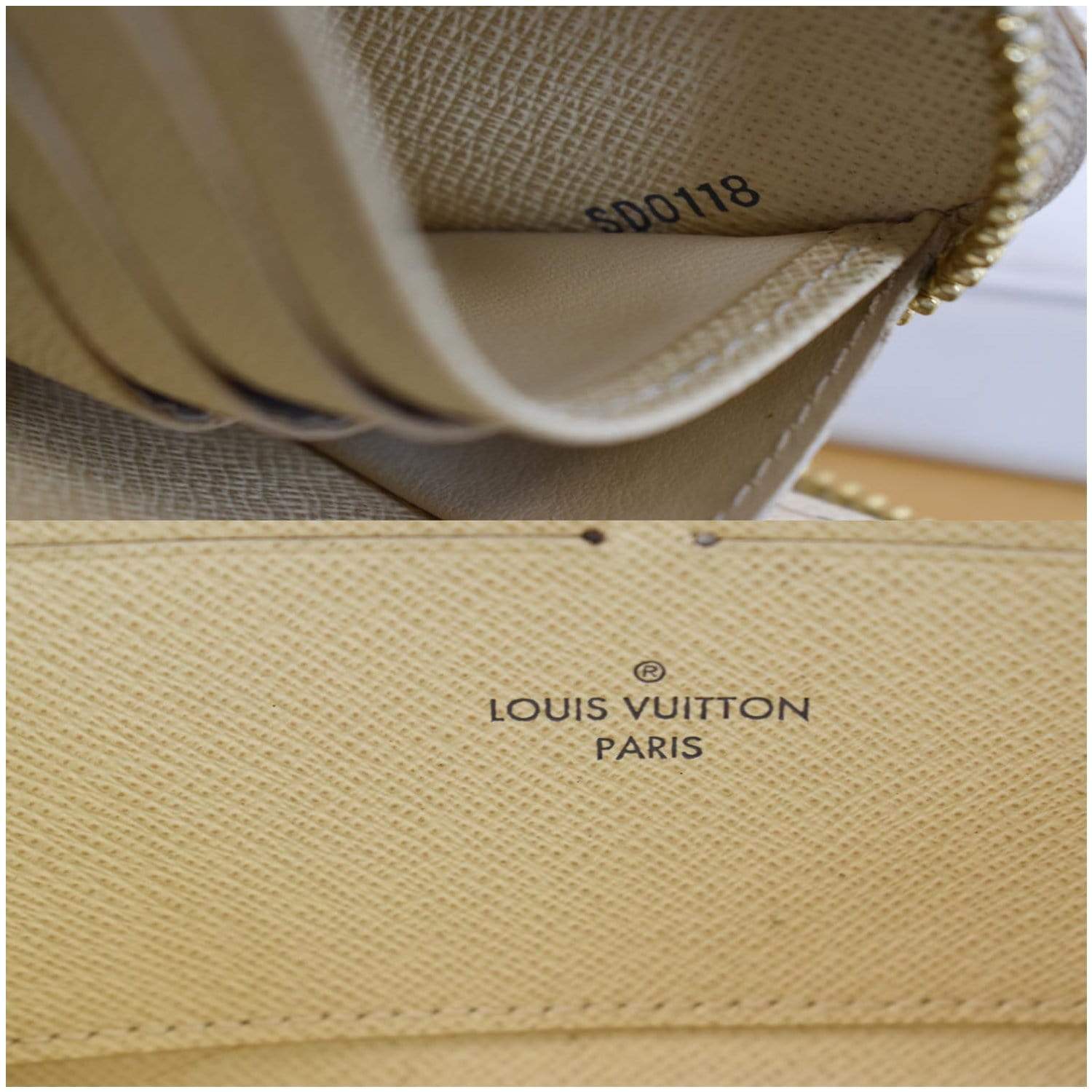 Louis Vuitton Zippy Wallet White Cloth ref.557867 - Joli Closet