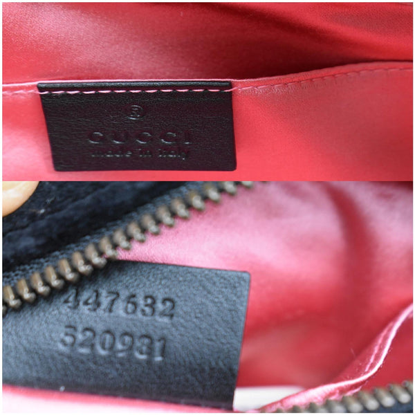 GUCCI  GG Marmont Small Velvet Matelasse Crossbody Bag Black 447632