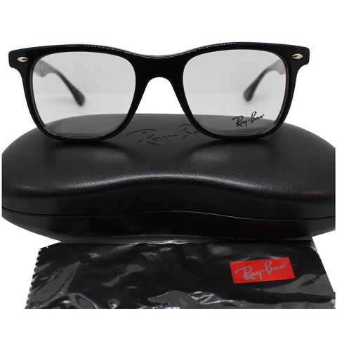 Ray-Ban RX5248 2000 49 Shiny Black Frame Eyeglasses Demo Lens
