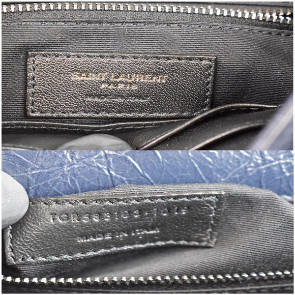 YVES  SAINT LAURENT Niki Chain Wallet Leather Crossbody Bag Blue