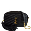 YVES SAINT LAURENT Mini Lou Grain De Poudre Camera Bag Black