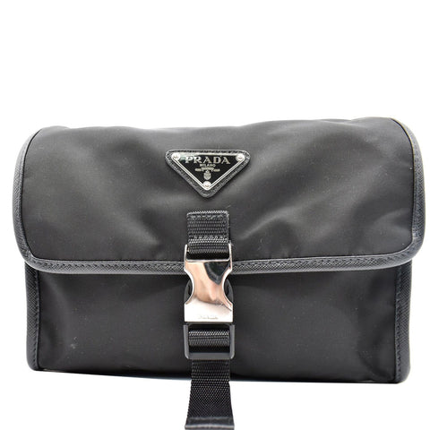 PRADA Nylon and Saffiano Leather 3789 Smartphone Case Black