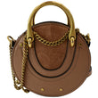 CHLOE Mini Pixie Calfskin Suede Leather Crossbody Bag Brown