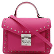 MCM Patricia Studded Leather Satchel Bag Pink