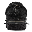 YVES SAINT LAURENT Mini City Sequin Leather Backpack Bag Black