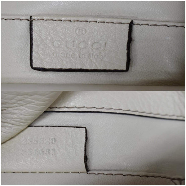 GUCCI Croisette Bamboo Evening Python Leather Shoulder Bag Off White 235320