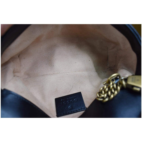 GUCCI Marmont Super Mini Matelasse Leather Crossbody Bag Black