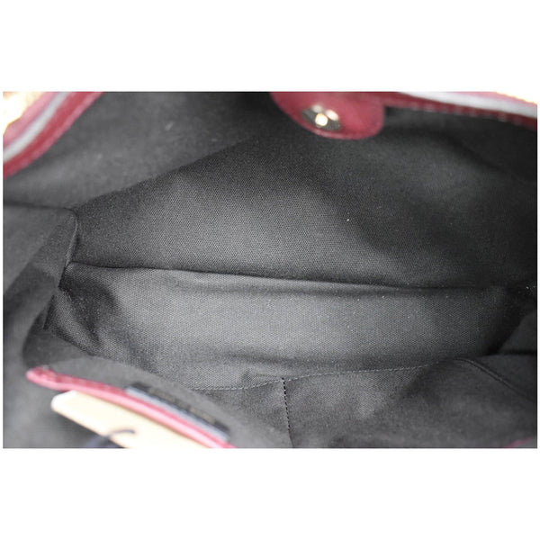 BURBERRY Banner Medium Leather Tote Shoulder Bag Red