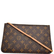 LOUIS VUITTON Neverfull MM Monogram Canvas Pochette Wristlet Pouch Brown